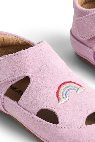 Sandalias de piel vuelta - Violeta