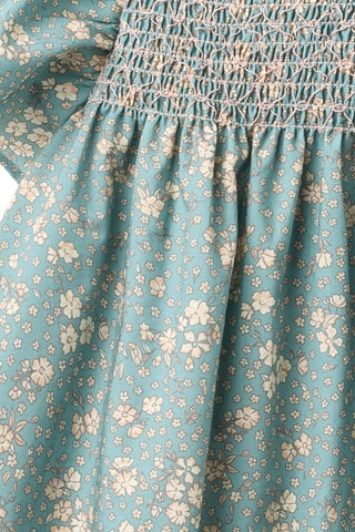 Vestido trapecio de algodón orgánico - Azul