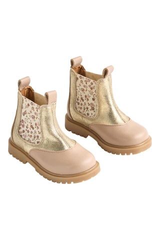 Botines Chelsea de piel - Rosa