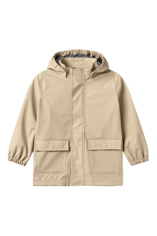 Impermeable con capucha - Beige