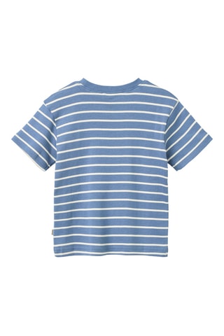 Camiseta loose de algodón orgánico - Azul