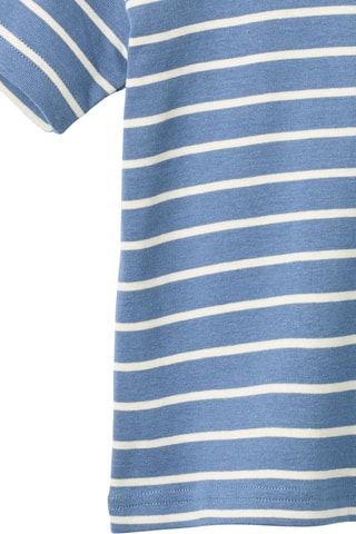 Camiseta loose de algodón orgánico - Azul