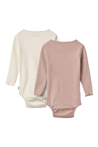 2 bodis regular fit de algodón orgánico - Rosa