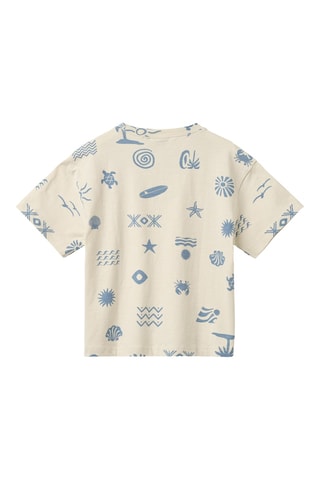 Camiseta loose de algodón orgánico - Beige