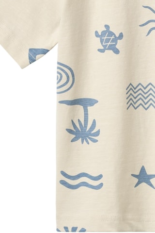 Camiseta loose de algodón orgánico - Beige
