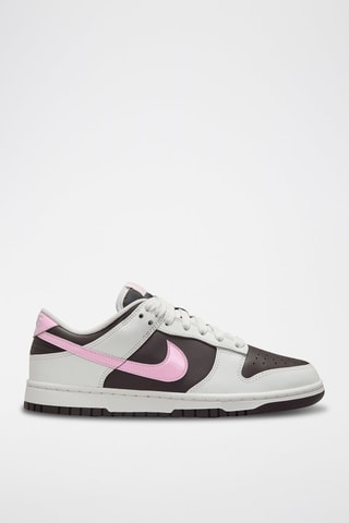Dunk en cuir - Blanc et rose poudré