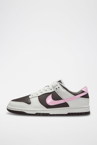 Dunk en cuir - Blanc et rose poudré