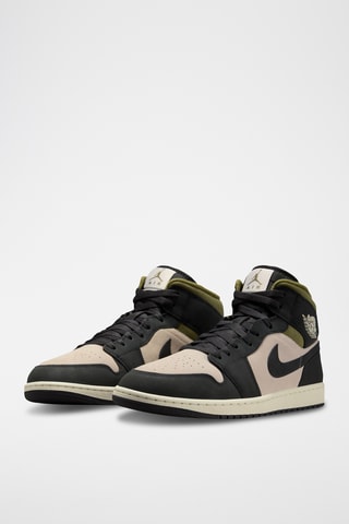 Air Jordan 1 Mid SE en cuir - Noir et blanc