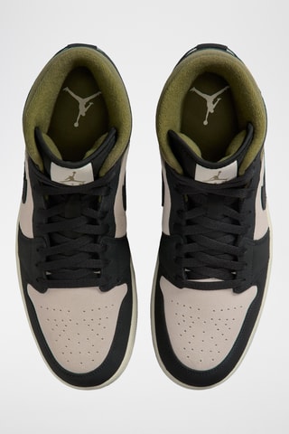 Air Jordan 1 Mid SE en cuir - Noir et blanc