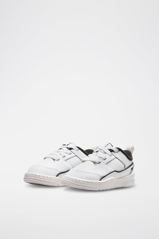 Jordan Flight Court en cuir - Blanc et noir - Jordan
