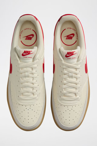 Nike Court Vision Low en cuir - Ivoire et gris