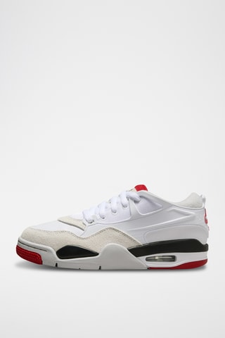 Air Jordan 4 Rm (Gs) en cuir - Blanc et noir