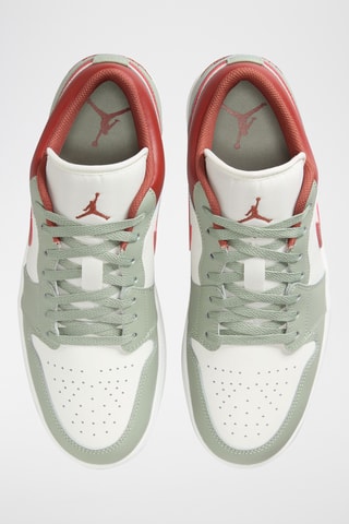 Air Jordan 1 Low en cuir - Kaki et blanc