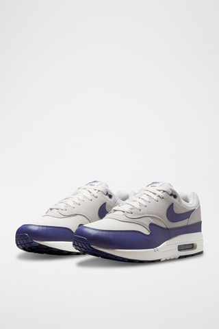 Nike Air Max 1 Essential en nubuck - Gris clair et bleu marine