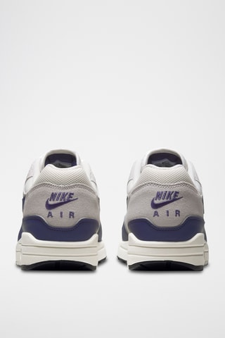 Nike Air Max 1 Essential en nubuck - Gris clair et bleu marine