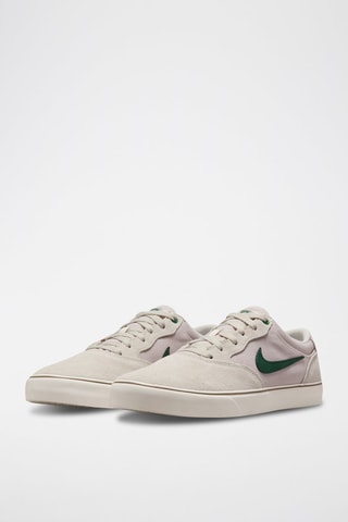 Nike SB Chron 2 en nubuck - Ecru et vert
