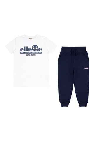 2 T-shirts en Joggingbroek - Wit en blauw
