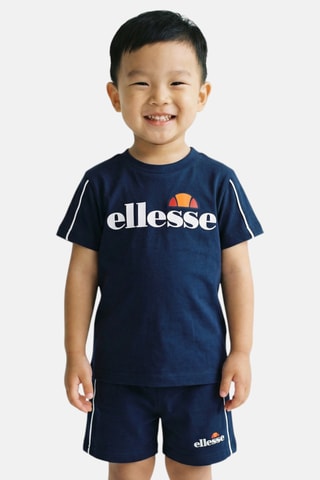 2 t-shirts en Short - Wit en marineblauw