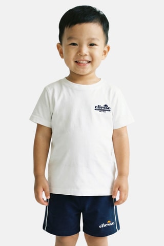 2 t-shirts en Short - Wit en marineblauw