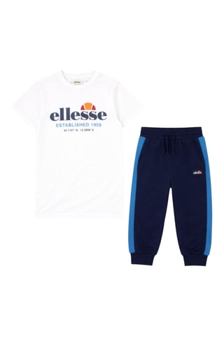 T-shirt en Joggingbroek Ellesse - Wit en marineblauw