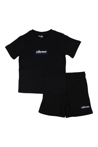 Set van 2 T-shirts en Short - Wit en Zwart Ellesse - Zwart en wit