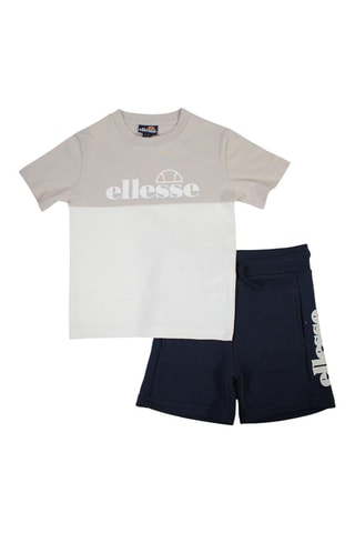 Set van 2 T-shirts en Short - Marineblauw en Grijs Ellesse - Grijs en marineblauw
