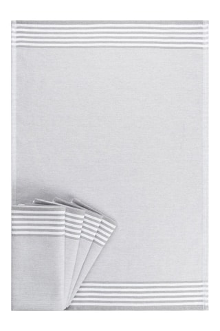 5 torchons rectangulaires - Gris clair - 50 x 70 cm