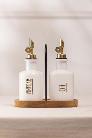 2 distributeurs d'huile et de vinaigre - 6,8 x 6,8 x 12 cm