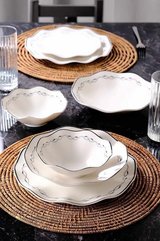 Vajilla de porcelana - 24 piezas