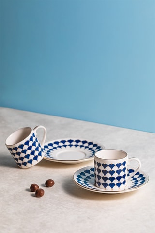 Juego de café de porcelana - 2 personas