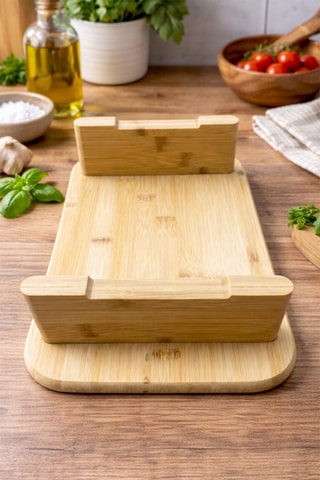 Tabla para cortar de bambú - 35 x 22 x 8 cm