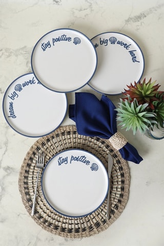 4 platos de postre - 22 cm