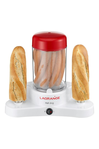Machine à hot-dog - 370 W - Blanc et transparent