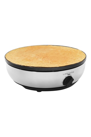 Crêpière Pro en acier inoxydable avec spatule en bois - 3000 W