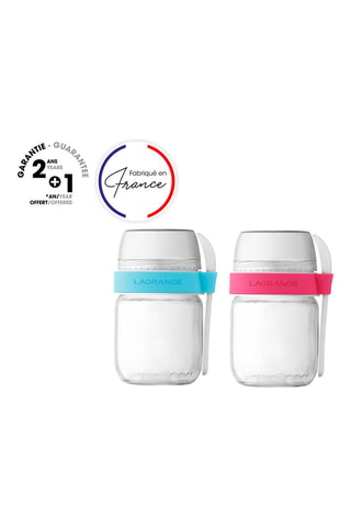 2 pots de yaourts compartimentés