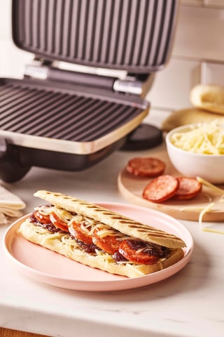 Gril panini et gaufrier Super 2 - 34 x 25 x 4,5 cm