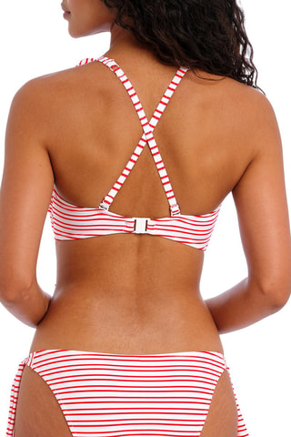 Sujetador de bikini New Shores - Blanco y rojo - Freya Swim