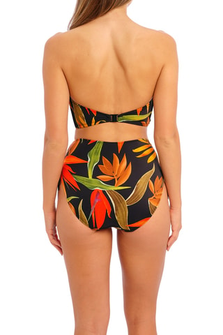 Braga de bikini de talle alto Pichola - Negro y naranja - Fantasie Swim