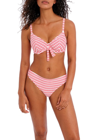 Braga de bikini New Shores - Blanco y rojo - Freya Swim