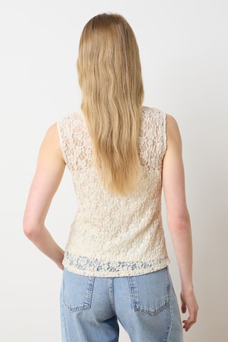 Top de encaje - Blanco