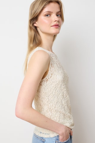 Top de encaje - Blanco
