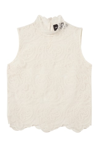Top de encaje - Blanco