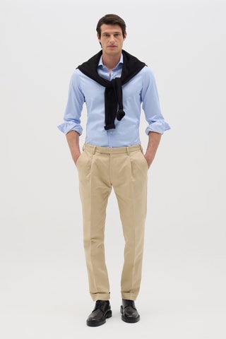 Pantalón chino de lino - Rosa