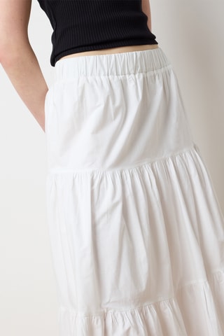 Falda midi - Blanco