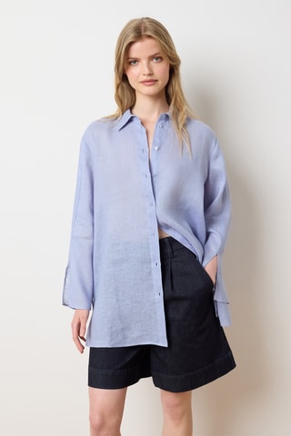 Camisa de seda - Celeste
