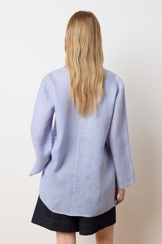 Camisa de seda - Celeste
