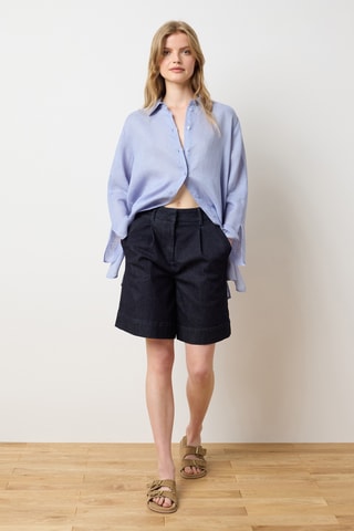 Camisa de seda - Celeste
