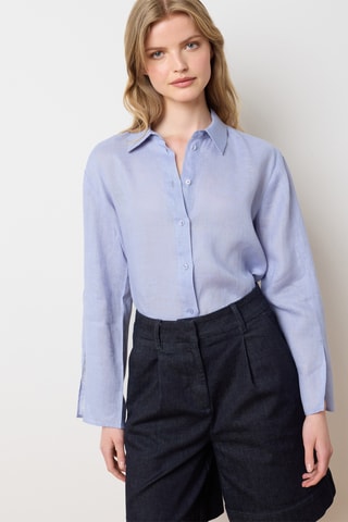 Camisa de seda - Celeste
