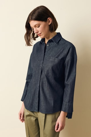 Camisa vaquera oversize - Azul