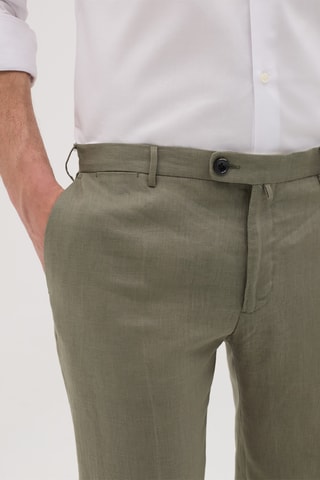 Pantalón chino de lino - Marrón